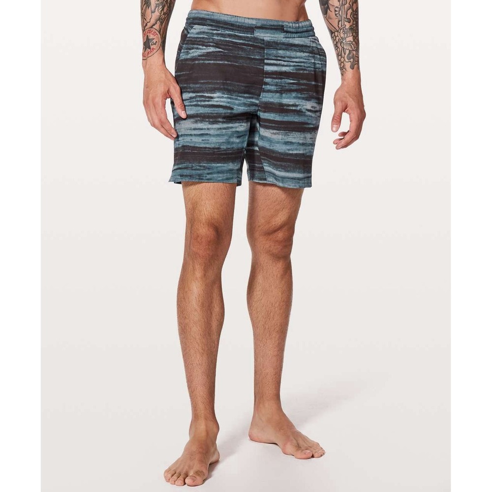 Men's Lululemon Channel Cross Short 7" High Tide Blue Swim Training Gym Sz S‎